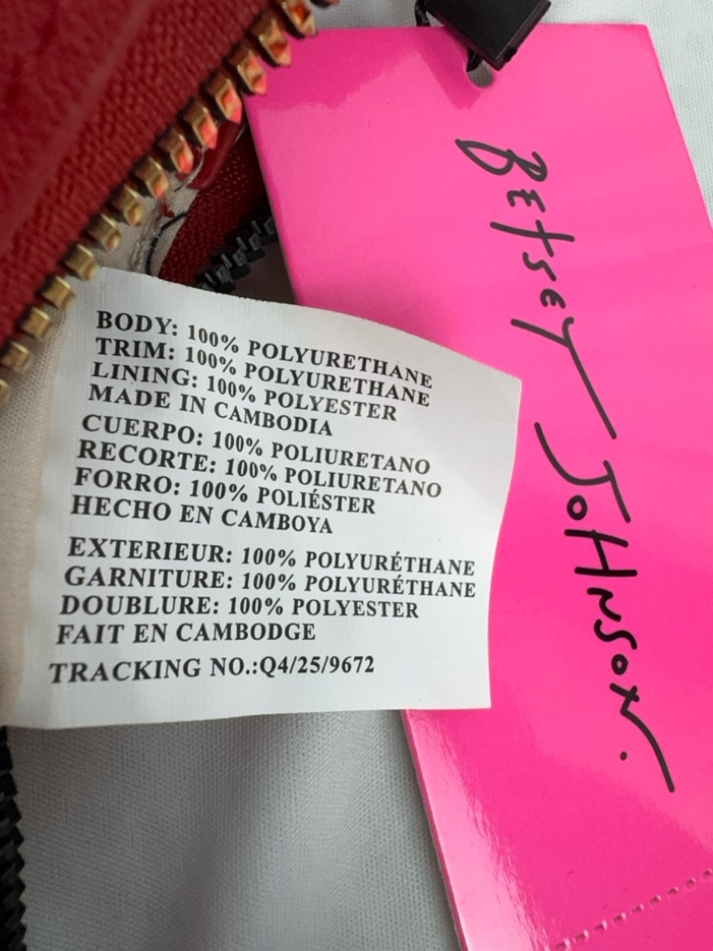 Betsey Johnson “Oh She Bows” Quilted Heart Mini Hobo Bag With Removable Pom-Pom - Picture 10 of 17